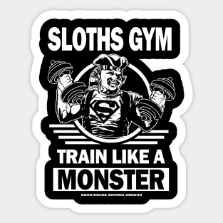 Sloths Gym, Train Like A Monster Sticker